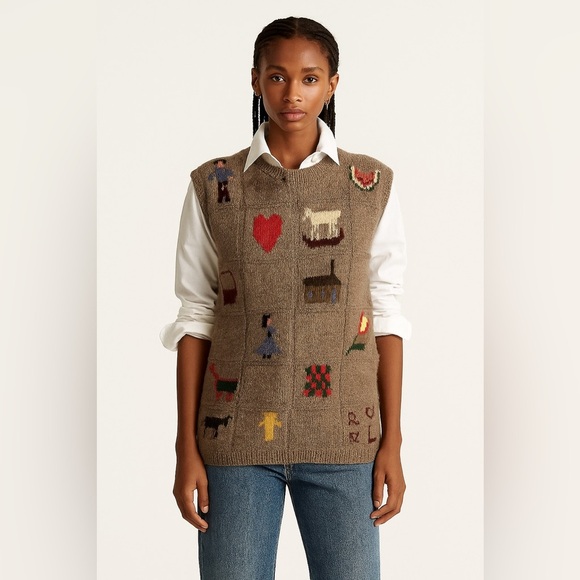 Ralph Lauren Sweaters - Vintage Ralph Lauren Wool Vest Handmade in England 1982 Rare